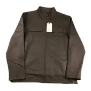 PrAna Sweater Mens XL Brown Wool Brookland 1/4 Zip Long Sleeves Pockets NWT