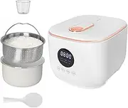 Low Sugar Rice Cooker, 3L Rice Cooker with Steamer and 5 Rice Cooking Functions, 8 Hours Heat Preservation, Ceramic Glazed Non-Stick Pan for White/Brown Rice, Porridge, and Soup