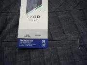 Izod Men's Flat Front Straight Fit Cinder Block or Navy Golf Pants Bagged