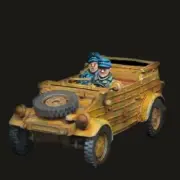 WW2 UNPAINTED German Fallschirmjäger Kubelwagen 28mm ideal Bolt Action etc