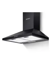 [Devanti] Rangehood Range Hood 600mm Filter Included Black Stainless Steel Canopy LED Light Kitc