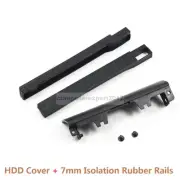 HDD Hard Drive Caddy Cover + 7mm Isolation Rubber Rails for Dell Latitude E6540
