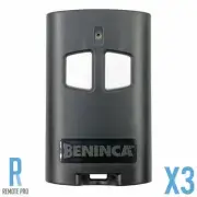 3 x NEW Genuine Beninca TO.GO-A 2 Button Garage/Gate Remote Control T2WV/T4WV