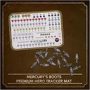 Hoplomachus: Victorum Mercury’s Boots Hero Tracker Mat – RPG Accessory for Tactical Board Gaming