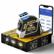 Alloyman 2-In-1 Digital Tape Measure, 16Ft Measuring Tape, 50 Groups Historical