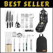 Lightweight Camping Kitchenware Storage Bag - Complete Cooking Utensil Solution