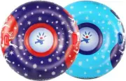Luxury Snow Tubes for Sledding Heavy Duty Sleds with Handles for Adults - 2-Pack