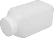 LIFKOME 2pcs Wide Mouth Reagent Bottle Storage Bottles Liquid Sample Seal Container Lab Reagent Bottles Reagent Chemical Container Leak Proof Square Milk Bottle Plastic White