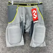 New McDavid Rival Integrated Girdle Hard Shell Thigh Guards Gray Men L Large