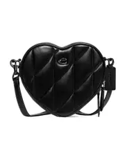 heart-shape crossbody bag One size Black
