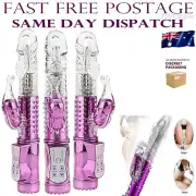 Purple Jack Rabbit Vibrator Dildo GSpot Sex Adult Toy USB Rechargeable Thrust AU