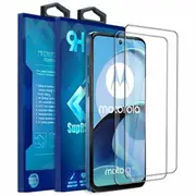 [2 Pack] For Motorola Moto G14 SupRShield Clear Tempered Glass Screen Protector Film Guard