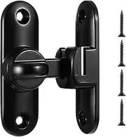 Suithink Barn Door Latch 90 or 180 Degree Slide Black Lock Home Security Lock for Cabinets,Bathroom,Barn Door