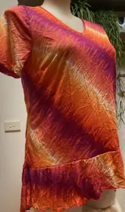 plus sz S 16 TS TAKING SHAPE Bittersweet Tunic Tee Top Hi Lo Layer Look NWT