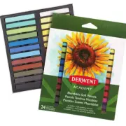 NEW Derwent Academy Blendable Soft Pastels Art Coloured 24 Pack