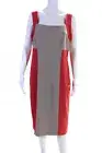 Marc New York Andrew Marc Womens Colorblock Sleeveless Midi Dress Pink Size 12