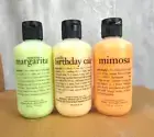 Philosophy Pre Coty 3 Shampoo Gel Bubble Bath Mimosa Margarita Birthday Cake