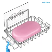 在飛比找蝦皮購物優惠-[LBA] 不鏽鋼肥皂架香皂盒吸盤肥皂架浴室廚房瀝水肥皂架