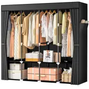 Wardrobe Closet, 66 Inch Portable Closet for Hanging Clothes, Large Capacity ...