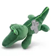 DolliBu Super Soft Alligator Stuffed Animal with Silver Cross Plush - 14 Inches
