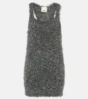 [Isabel Marant] Isabel Marant Windy metallic knit minidress AU 6 silver