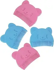 NOLITOY Infant Scalp Care Kit 4pcs Baby Comb Set Gentle Cradle Cap Brush Boys and Girls Shampoo Bath Shower Scrubber Portable for Baby Grooming