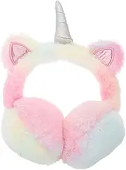 [BESPORTBLE] Warm Plush Unicorn Earmuffs for Women Furry Ear Warmers for Outdoor Activities Cute and Cozy Ear Protection Lightweight and Portable Winter Accessory present for Family and Friends