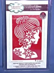 Creative Expressions Snowflake Silhouette Girl Festive Perfect 1 Die CED3212 New