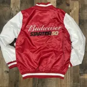 STARTER x BUDWEISER SATIN VARSITY JACKET 50th ANNIVERSARY BLACK LABEL Size M