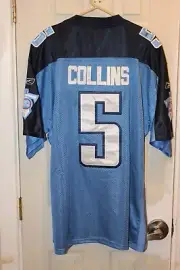 Titans blue Tennessee Titans Kerry Collins (5) stitched Reebok jersey (NWOT)