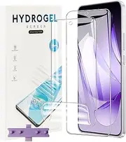 Hydrogel Screen Protector for OPPO Reno13 Pro, 2 Pack 3D Curved Soft TPU Protective Film Support Fingerprint Unlock Full Covered Anti-Scratch Bubble Free Screen Protector