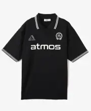 Atmos Asanoha Pattern Soccer Jersey Japan size Small black brand new
