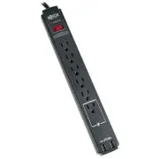 Tripp Lite Surge Protector Strip 120v Usb 6 Outlet 6ft Cord Taa - 6 X Nema 5-15r