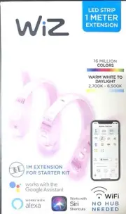 WiZ SMART LED STRIP EXTENSION 1m 2700K-6500K Dimmable, Colours+ Adjustable White