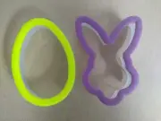 Bunny and Egg Comfort Grip Plastic Cookie Cutter Wilton Easter