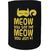 Alcohol Animal Stubby Holder - Meow See Me Cat - Funny Novelty Birthday Gift Joke Beer Can Bottle