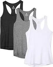 [icyzone] Workout Tank Tops for Women - Racerback Athletic Yoga Tops, Running Exercise Gym Shirts