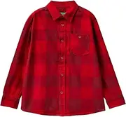 [United Colors of Benetton] Boys' Camicia 5LQHCQ01P Blouse, Quadri Rosso e Bordeaux 902, XL, Quadri Rosso E Bordeaux 902, XL