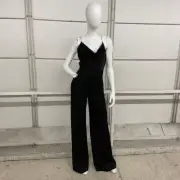 ALICE + OLIVIA Riska Cowl Neck Chain Strap Jumpsuit Women's Size 2
