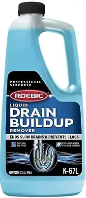 Roebic Liquid Drain Buildup Remover, Exclusive Biodegradable Bacteria 32 oz