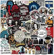 50 Packs Supernatural Stickers Water Bottles Laptop Phone Motorcycle Computer Guitar Skateboard Hydroflasks Supernatural Vinyl Sticker Waterproof Aesthetic Trendy Decals for Teens Girls Adults
