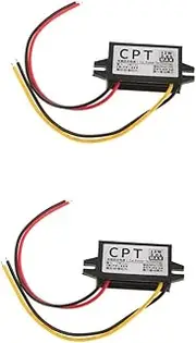 jojofuny 2pcs Automotive Voltage Regulator Stabilizer Buck Converter for Car Universal Stabilizer Kit