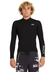 [RVCA] Balance Back Zip Wetsuit Jacket in Black