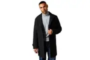 Burton Mens Signature Wool Blend Funnel Neck Coat (Dark Grey) (S)