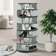 Kings Brand Furniture - 7-Tier Rotating Revolving Lazy Susan Shoe Rack, Green