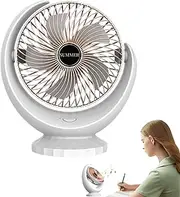 Desk Fan - Portable Rechargeable Camping Fan,Small Quiet Cooling Device for Personal Use Handheld Silent Table Desktop Offices Bedroom Camping Sleeping Work Home