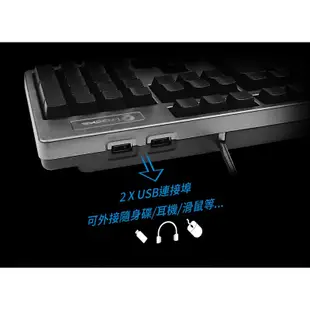 i-Rocks 艾芮克 K68M 電競鍵盤 鐵灰色 中文/Cherry MX軸/USB 連接埠/防鬼鍵/G模式功能
