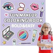 Children's Coloring Books, Easy Makeup Color Book Picture Books, Simple and Big Illustrations Coloring Pages, Preschool Supplies 40 Sheets Color Book for Friends Family