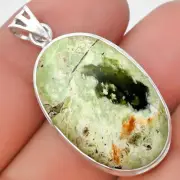 Natural Chrome Chalcedony 925 Sterling Silver Pendant Jewelry P-1050