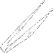 [BESTYASH] Tassel Chain Body Chains Chain Necklace Fashion Trousers Chain Biker Body Chain Waist Chain Belt Chain Wallets Trousers Chain for Adults Body Chains for Women Silver